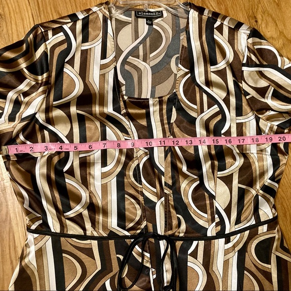 Elementz Brown Ruffle Top - Picture 9 of 9